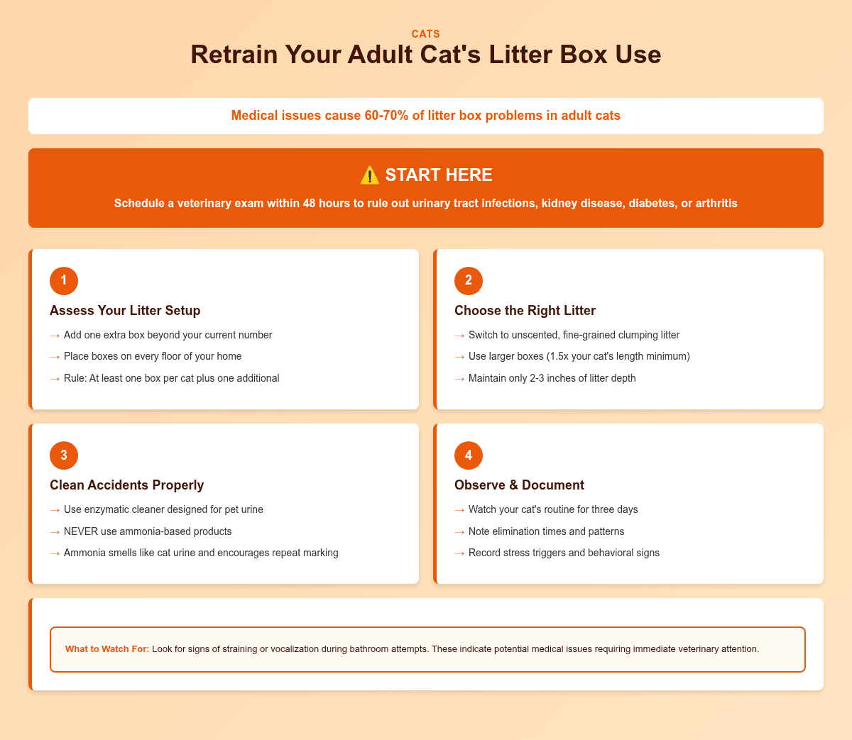 Infographic: How to Retrain an Adult Cat That Stops Using the Litter Box