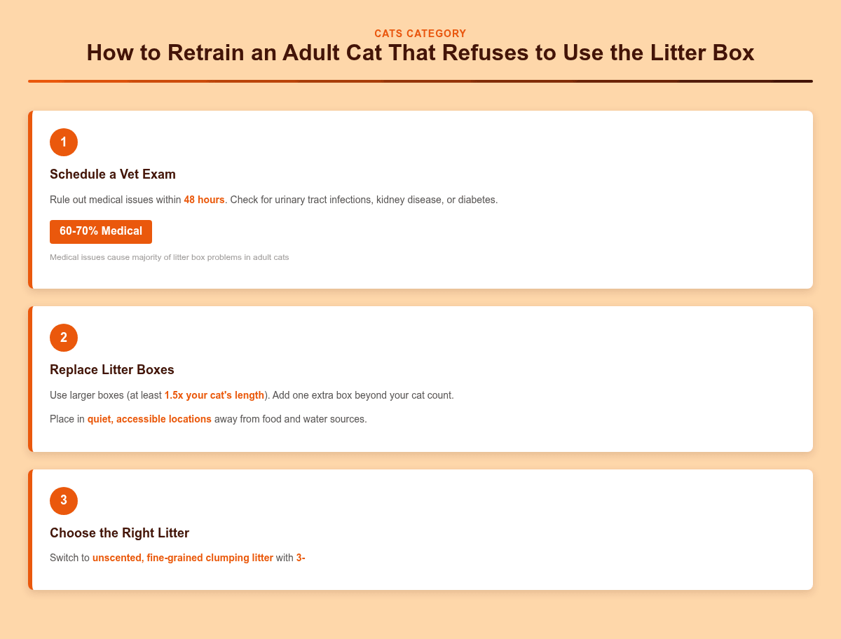 Infographic: How to Retrain an Adult Cat That Refuses to Use the Litter Box